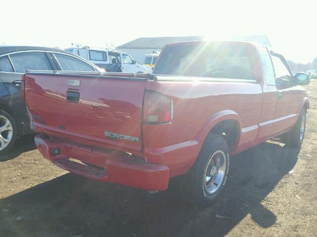 1GTCS195318114301 - 2001 GMC SONOMA RED photo 4