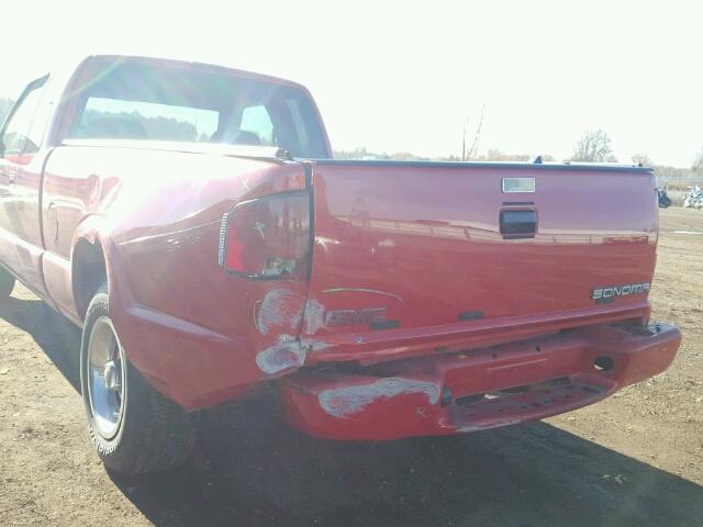 1GTCS195318114301 - 2001 GMC SONOMA RED photo 9