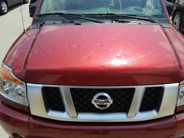 1N6AA0EC6FN504016 - 2015 NISSAN TITAN S RED photo 9