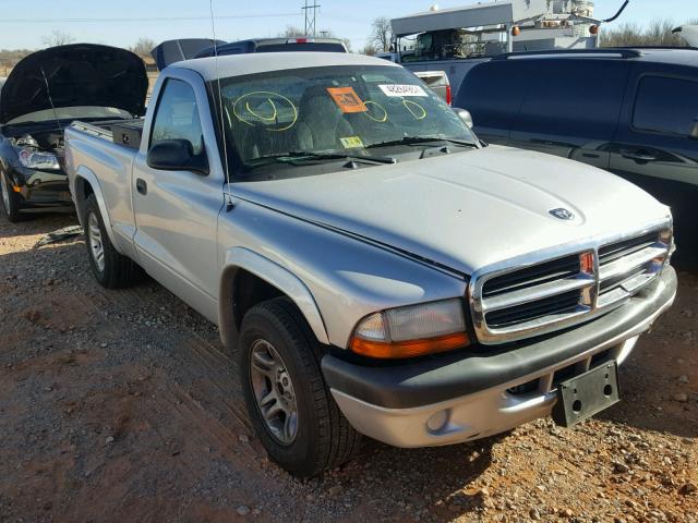 1D7FL36K64S609394 - 2004 DODGE DAKOTA SPO SILVER photo 1