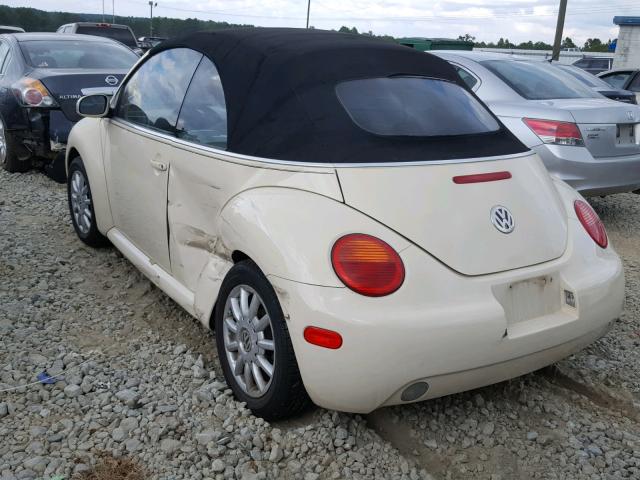 3VWCM31Y94M323695 - 2004 VOLKSWAGEN NEW BEETLE 奶油色 照片 3