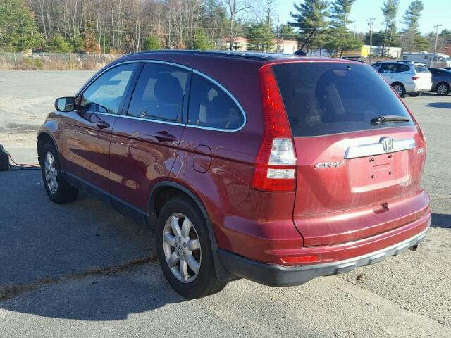 JHLRE4H76BC023238 - 2011 HONDA CR-V EXL RED photo 3