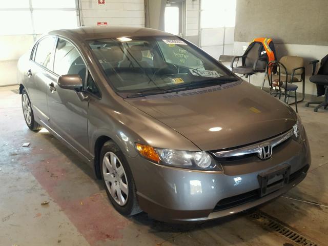 1HGFA16546L027355 - 2006 HONDA CIVIC LX SILVER photo 1