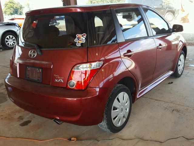 JTKKT624560161822 - 2006 TOYOTA SCION XA მუქწითელი ფოტო 4