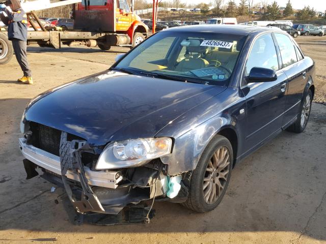 WAUDF78E48A160698 - 2008 AUDI A4 2.0T QU BLUE photo 2