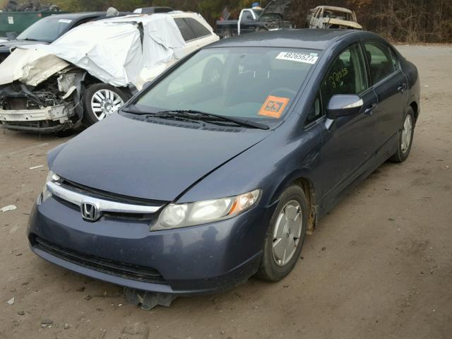 JHMFA36208S030728 - 2008 HONDA CIVIC HYBR BLUE photo 2