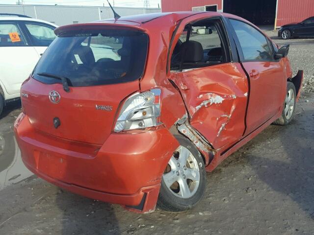 JTDKT923685146171 - 2008 TOYOTA YARIS ORANGE photo 4