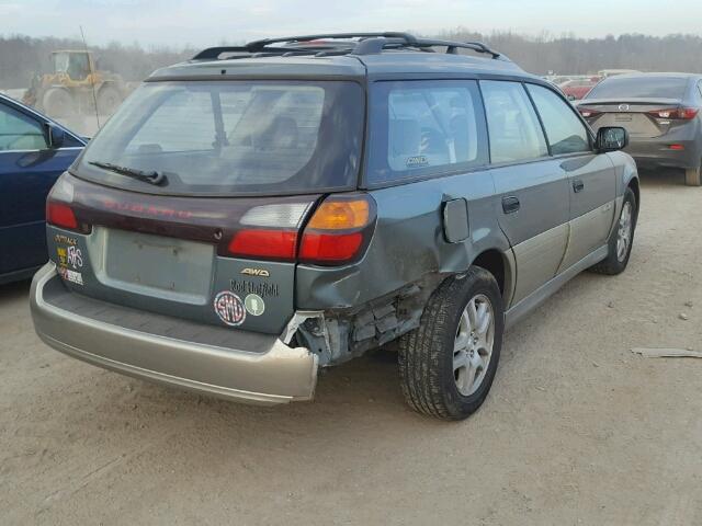 4S3BH675X27644556 - 2002 SUBARU LEGACY OUT GREEN photo 4