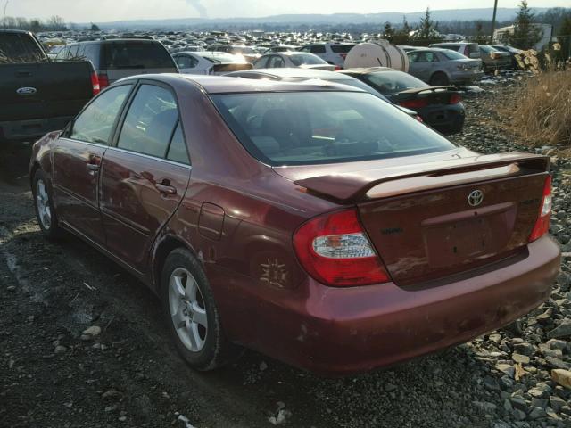 JTDBE32K440263074 - 2004 TOYOTA CAMRY LE წითელი ფოტო 3