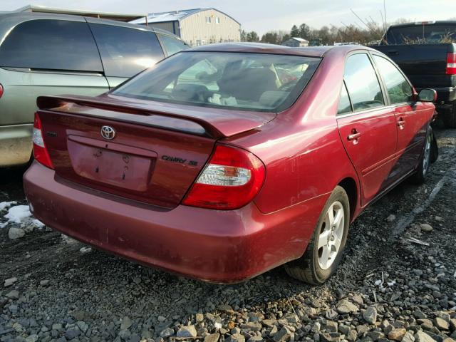 JTDBE32K440263074 - 2004 TOYOTA CAMRY LE წითელი ფოტო 4