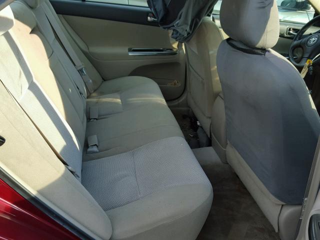 JTDBE32K440263074 - 2004 TOYOTA CAMRY LE წითელი ფოტო 6