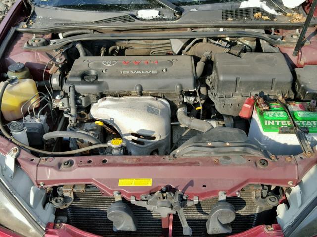 JTDBE32K440263074 - 2004 TOYOTA CAMRY LE წითელი ფოტო 7