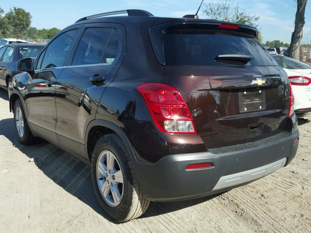 KL7CJLSB5GB755702 - 2016 CHEVROLET TRAX 1LT BROWN photo 3