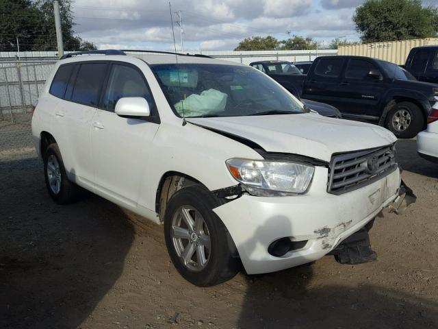 5TDZA3EH6AS005156 - 2010 TOYOTA HIGHLANDER WHITE photo 1