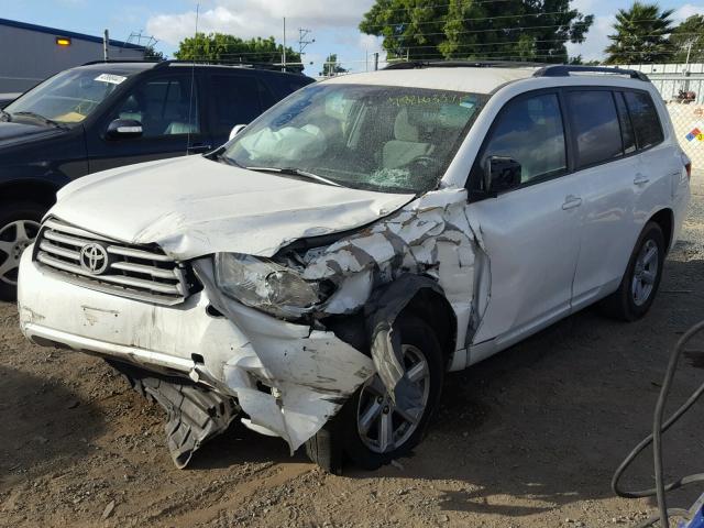 5TDZA3EH6AS005156 - 2010 TOYOTA HIGHLANDER WHITE photo 2