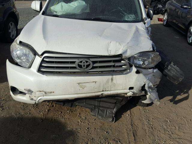 5TDZA3EH6AS005156 - 2010 TOYOTA HIGHLANDER WHITE photo 7