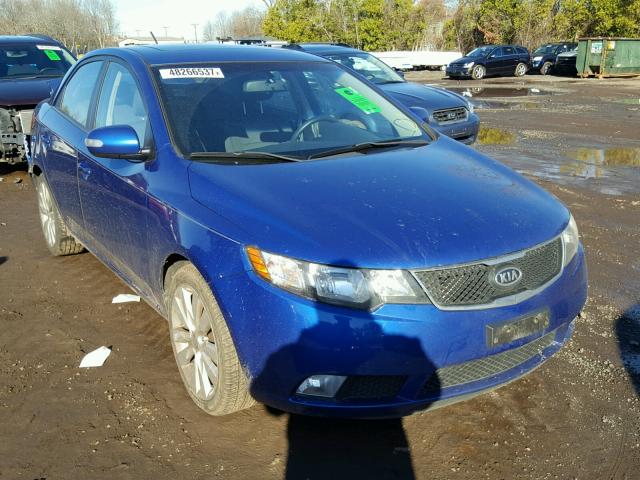 KNAFW4A33A5283097 - 2010 KIA FORTE SX BLUE photo 1