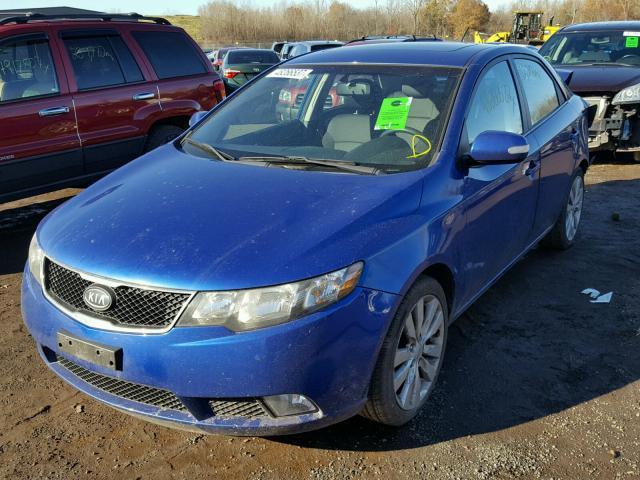 KNAFW4A33A5283097 - 2010 KIA FORTE SX BLUE photo 2