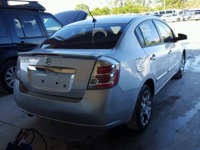 3N1AB6AP9BL702579 - 2011 NISSAN SENTRA 2.0 SILVER photo 4