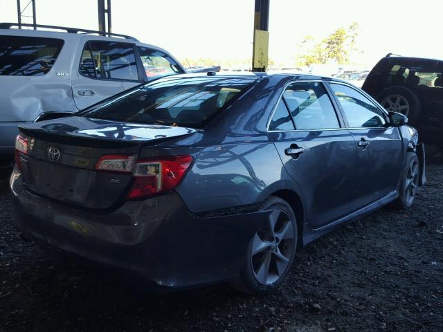 4T1BK1FK7CU517595 - 2012 TOYOTA CAMRY SE GRAY photo 4