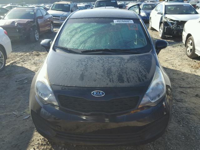 KNADM4A3XC6093405 - 2012 KIA RIO LX BLACK photo 9