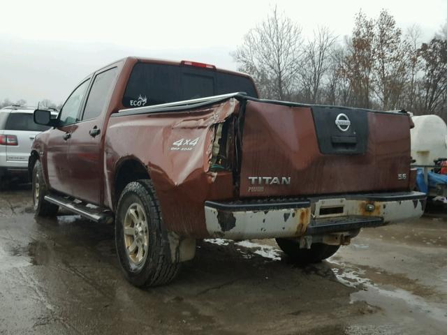 1N6AA07B74N520033 - 2004 NISSAN TITAN XE BROWN photo 3