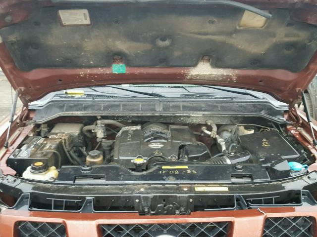 1N6AA07B74N520033 - 2004 NISSAN TITAN XE BROWN photo 7