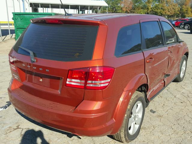 3C4PDCAB6DT626780 - 2013 DODGE JOURNEY SE RED photo 4