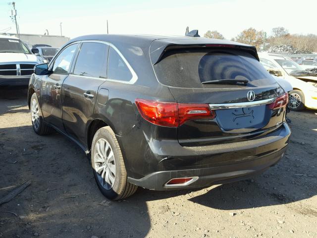 5FRYD4H45GB060257 - 2016 ACURA MDX TECHNO BLACK photo 3