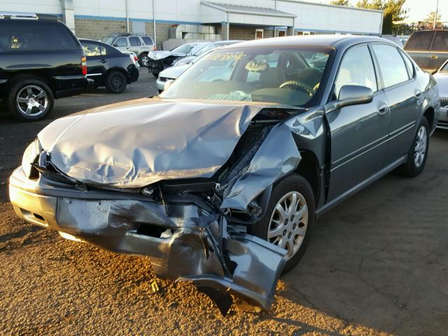 2G1WF52E859379303 - 2005 CHEVROLET IMPALA GRAY photo 2