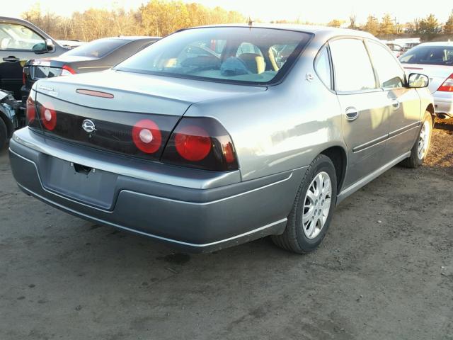 2G1WF52E859379303 - 2005 CHEVROLET IMPALA GRAY photo 4