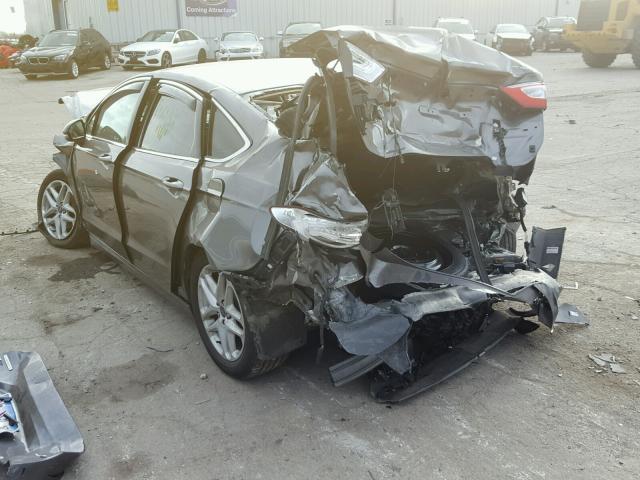 1FA6P0HD3E5402690 - 2014 FORD FUSION SE GRAY photo 3