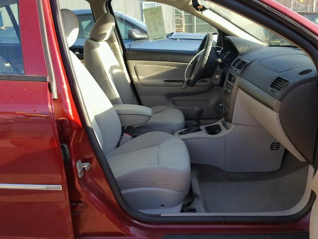 1G1AT58H797161817 - 2009 CHEVROLET COBALT LT BURGUNDY photo 5