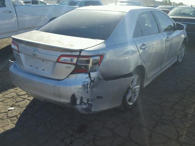 4T1BF1FK5DU256456 - 2013 TOYOTA CAMRY L SILVER photo 4