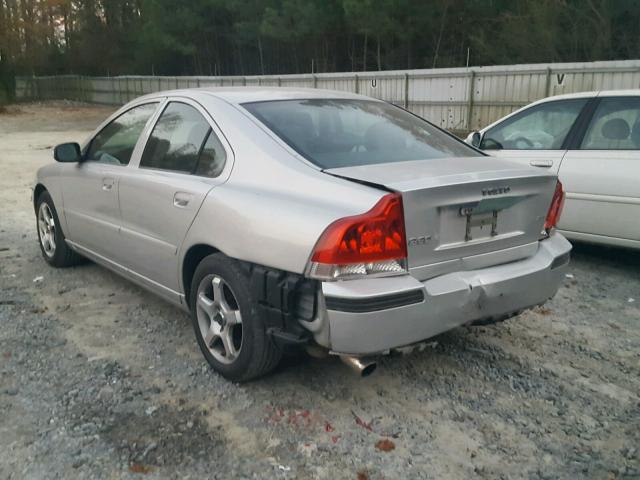 YV1RS592282675880 - 2008 VOLVO S60 2.5T SILVER photo 3