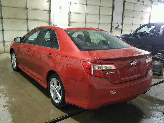 4T1BF1FKXCU535478 - 2012 TOYOTA CAMRY BASE RED photo 3