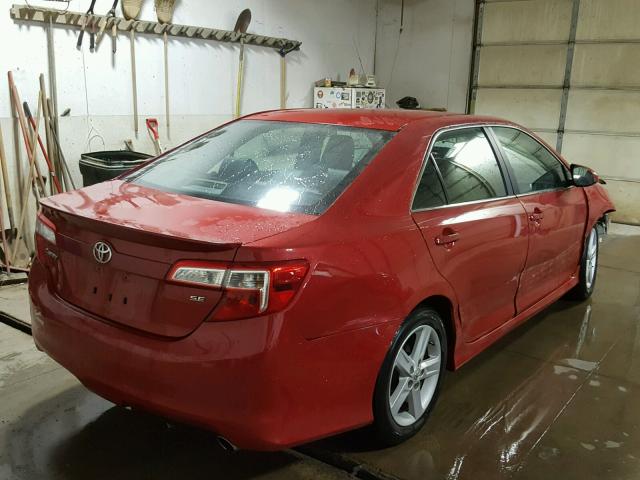 4T1BF1FKXCU535478 - 2012 TOYOTA CAMRY BASE RED photo 4