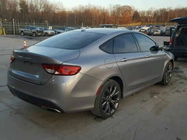 1C3CCCBB2FN542706 - 2015 CHRYSLER 200 S GRAY photo 4