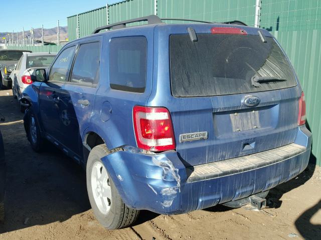 1FMCU9D72AKA87995 - 2010 FORD ESCAPE XLT BLUE photo 3