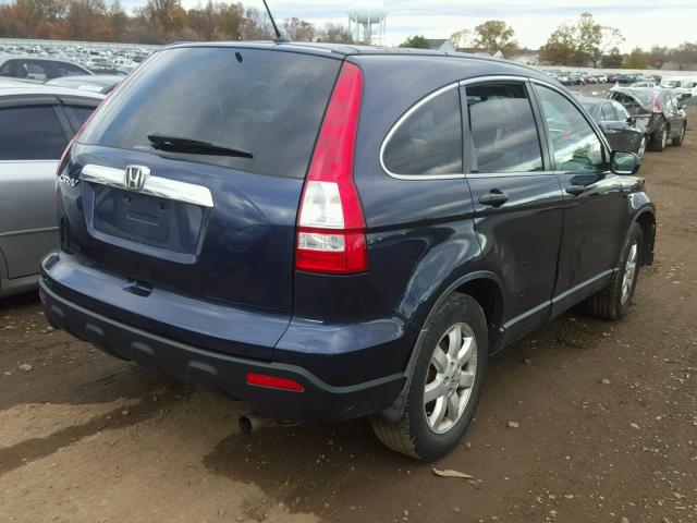 JHLRE48557C097076 - 2007 HONDA CR-V EX BLUE photo 4