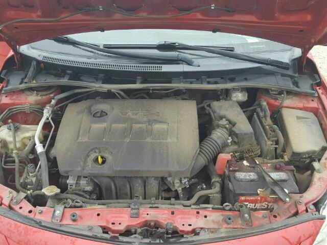 5YFBU4EE0CP073193 - 2012 TOYOTA COROLLA BA RED photo 7