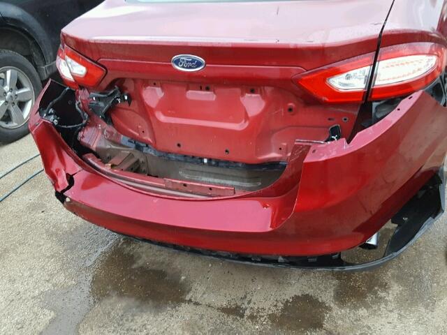 3FA6P0UU1ER266210 - 2014 FORD FUSION S H RED photo 9