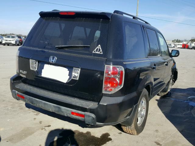 5FNYF28538B021872 - 2008 HONDA PILOT EXL BLACK photo 4