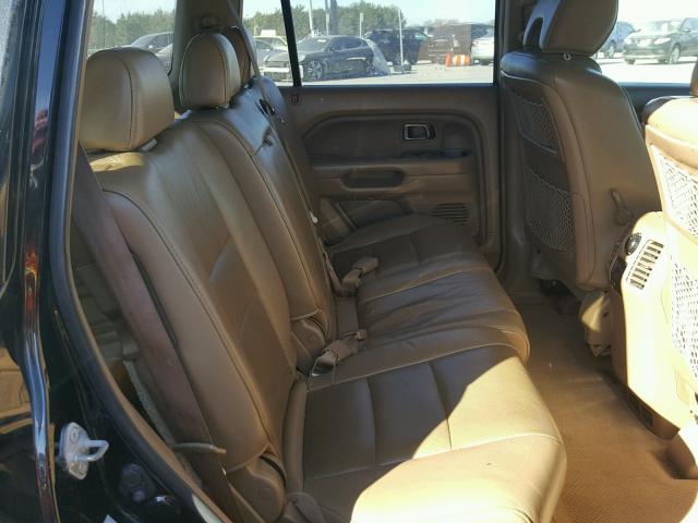 5FNYF28538B021872 - 2008 HONDA PILOT EXL BLACK photo 6