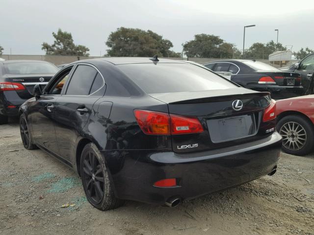 JTHBK262282072131 - 2008 LEXUS IS 250 BLACK photo 3