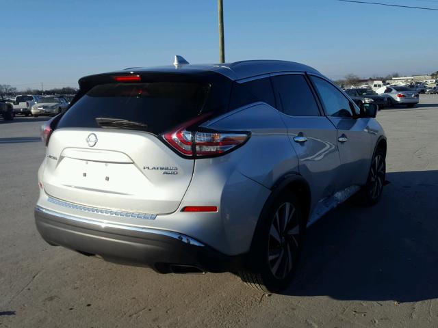 5N1AZ2MH4HN162066 - 2017 NISSAN MURANO S SILVER photo 4