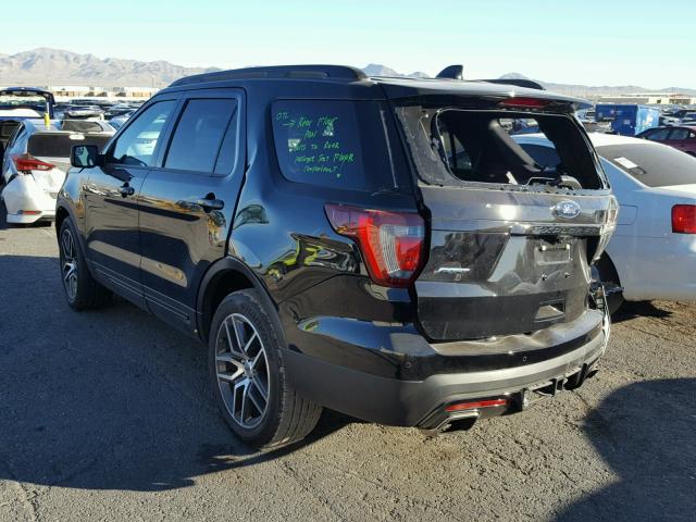 1FM5K8GT6HGD04348 - 2017 FORD EXPLORER S BLACK photo 3