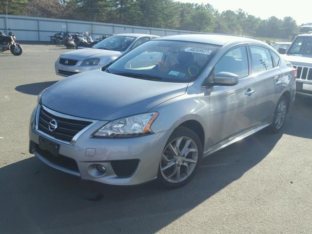 3N1AB7APXEY260506 - 2014 NISSAN SENTRA S SILVER photo 2