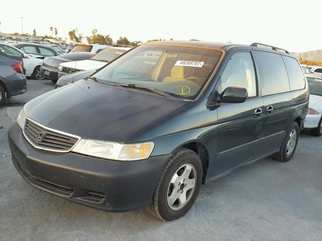 2HKRL1866YH558737 - 2000 HONDA ODYSSEY EX GREEN photo 2