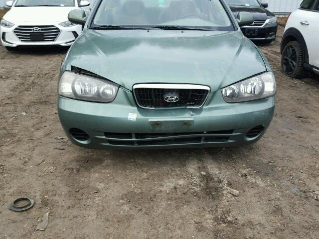 KMHDN45D02U248116 - 2002 HYUNDAI ELANTRA GL GREEN photo 9